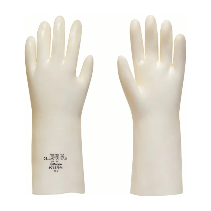PVC-kattega 30cm kemikaalikindlad kindad P713 PVC Polyco
